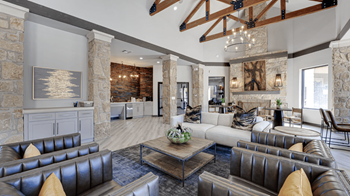 Modern Living Room at Limestone Ranch, Lewisville, TX
